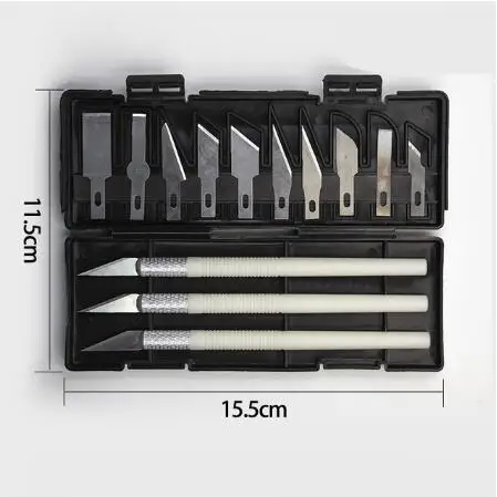 Leather Cutting Tools Exacto Knife Blades 13 Piece Kit Craft Set for Crafting Cutter Hobby Pen Razor Exacto Caving Knifes c