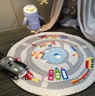 BXX034A Детский игровой коврик для ползания подстилка коврик игрушки Детский хлопковый коврик сумка для хранения мультфильм коврик диаметр 150 см Многофункциональный BXX034 - Цвет: BXX034A