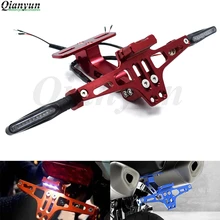 Универсальный CNC алюминиевый мотоцикл регулируемый угол номерной знак кронштейн для BMW F800GS F800R F800GT F800ST F800S F700GS F650GS