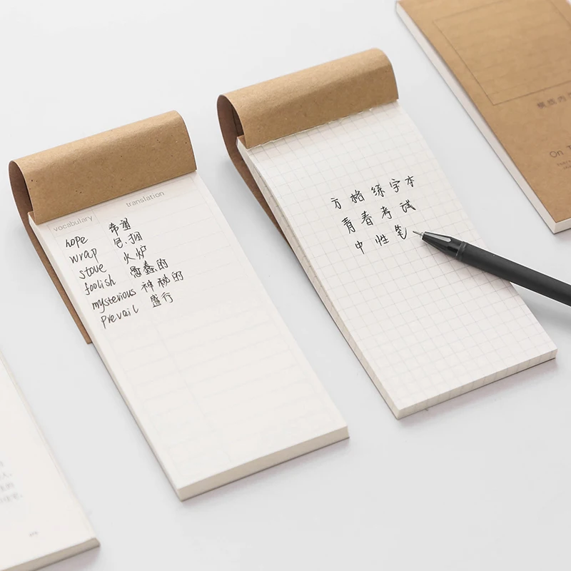 

Simple Mini Notebook Cute Portable Environmental Word Book Card Tearable Notepads Memo Pad Girl Student Office Supply Stationery