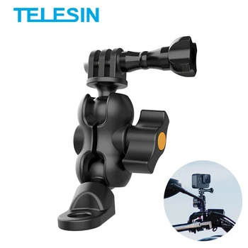 

TELESIN 360 rotary metal motorcycle rear-view mirror bracket Mount for smartphone GoPro 8 7 6 5 Action insta360 camera accessory
