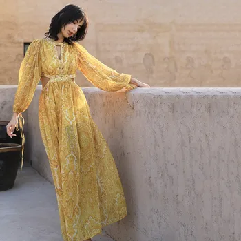 

2020 NEW SUMMER BEACH SKIRT SEASIDE HOLIDAY LONG CHIFFON DRESS WAS THIN LONG SKIRT