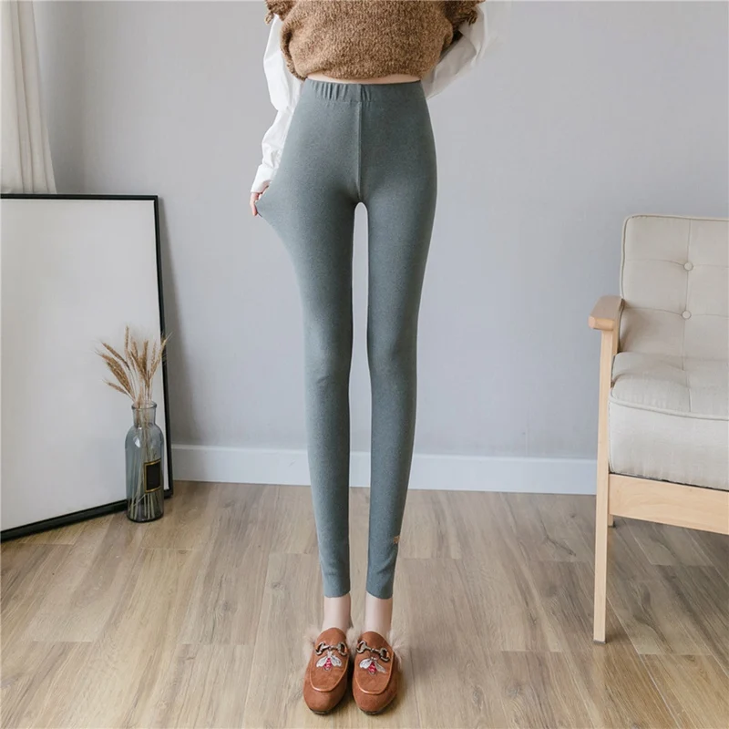 Женские двухсторонние бархатные леггинсы мягкие и удобные вышитые брюки-карандаш плюс мм верхняя одежда спортивные брюки Y2