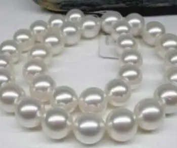 

Fashion jewelry Free Shipping HUGE AA+ 10-11MM SOUTH SEA WHITE NATURAL PEARL NECKLACE 18"
