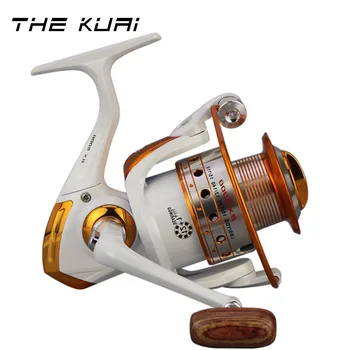 

TheKuai Spinning Fishing Reel High Precision Saltwater and Freshwater Fishing Reel Solid Wood Handle Wire Cup