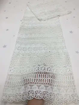 

Bestway White Water Soluble Lace Fabric 2020 High Quality French 5 Yards Cord Dress Cupion Guipure Material African Lace Fabric