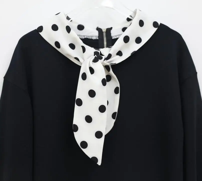 Платья для больших девочек коллекция года, Осеннее детское платье в горошек с длинными рукавами в стиле пэчворк корейские модные длинные платья для девочек Одежда для подростков от 12 до 14 лет