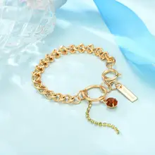 Простой креативный Одноцветный маленький медный браслет-цепочка, браслеты женские, браслет любовь, браслет#3O25