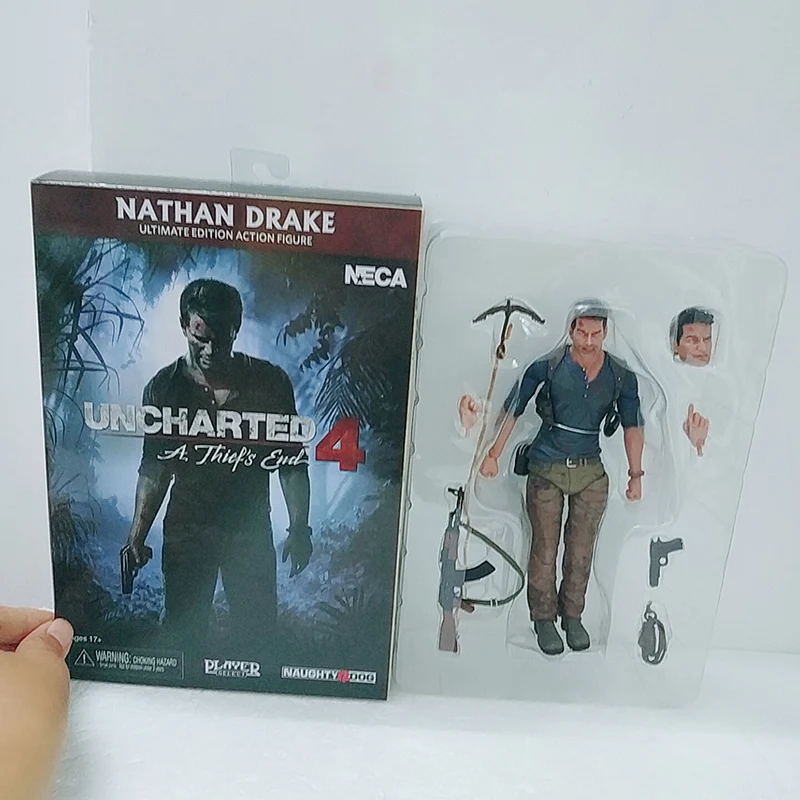 

18cm NECA Uncharted 4 A thief's End Figures NATHAN DRAKE Action Figure Model Toys Doll For Gift