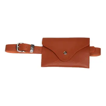 

Women Fanny Pack, PU Leather Fanny Pack With Removable Belt Waist Pouch Fashion Girls Belt Bum Fanny Bag Brown
