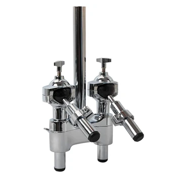 

Double Drum Set Clamp Bracket Holder Mount Stand for Tom Drum Jazz Drum Drum Accessory Instrument Room Supplies Silver