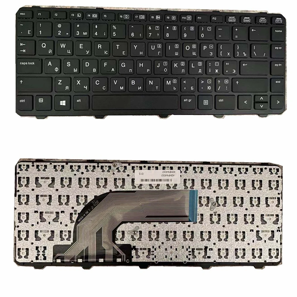 Новая русская клавиатура для ноутбука hp ProBook 640 440 445 G1 G2 645 430 RU черная без рамки/с