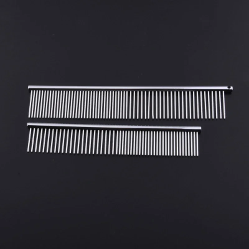 Pet Dog Comb Compact Dual use Stainless Steel Striped Dog Silver Beauty Comb for Long haired 1 Pet Dog Comb Compact Dual use Stainless Steel Striped Dog Silver Beauty Comb for Long haired 2