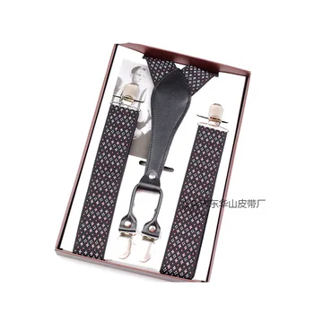 

Suspenders Strap Faux Leather Men Elastic Band Adult Plastic Ultra-stretch Thick Computer Jacquard
