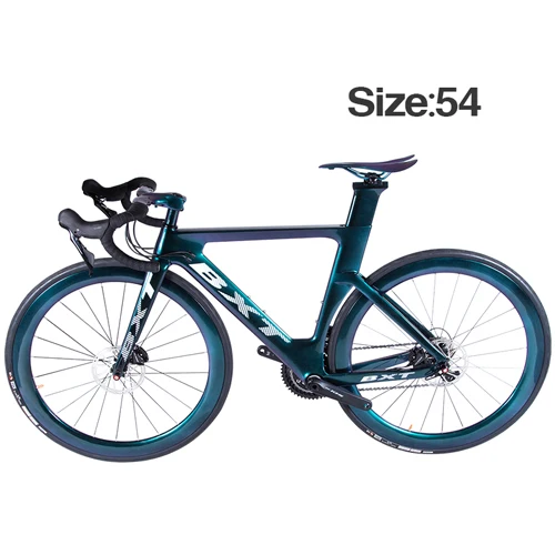BXT карбоновый шоссейный велосипед 700C карбоновый гоночный шоссейный велосипед карбоновый велосипед с дисковым тормозом 11 скоростной велосипед velo de route - Цвет: 54cm