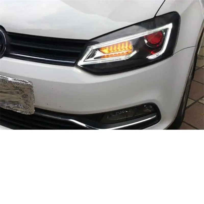 Drl Assessoires боковой указатель поворота ходовые огни Luces Neblineros Led Para авто освещение фары 17 18 для Volkswagen Polo
