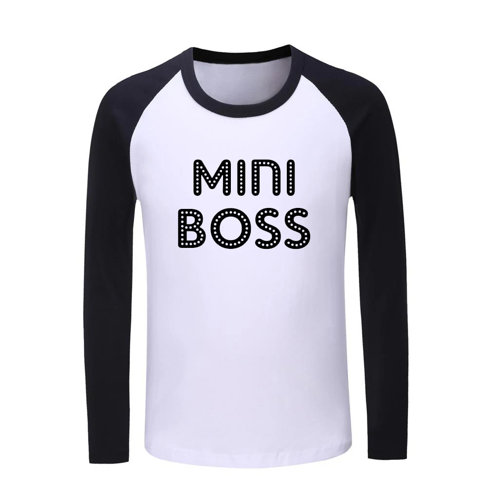 Детские футболки с рисунком mini boss ctrl+ c ctrl+ v Детские футболки с графическим принтом топы с длинными рукавами для мальчиков и девочек, рождественский подарок - Цвет: JeKCB2789C