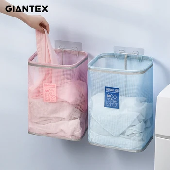 

GIANTEX Wall hanging Dirty Clothes Basket Bathroom Foldable Storage Basket Nylon Laundry Bag Toys Storage Bag