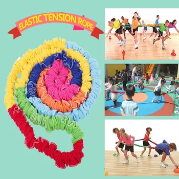 

Team Cooperation Work Develop Outdoor Sport Toy Elastic Fleece Stretchy Band Integrations Dynamic Movement Exercise for Children