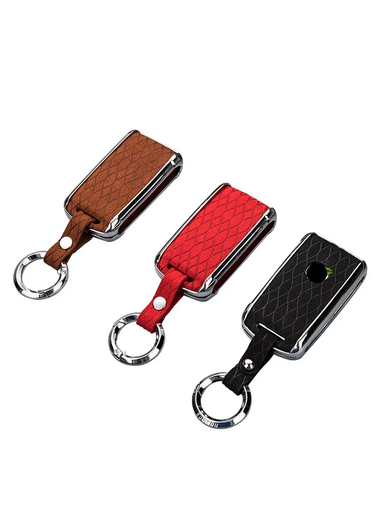 High Quality Car Sued Leather Key Ring Case Holder Cover For Mazda 3 Alexa CX4 CX5 CX8 Smart Remote Car Key