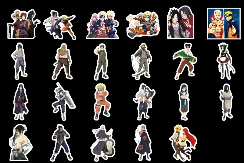 100 шт./упак. обувь для косплея аниме стикеры Naruto детская игрушка с забавными