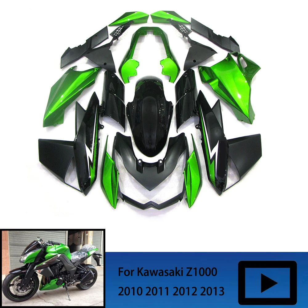 For Kawasaki Z1000 2010 2013 Motorcycle ABS Plastic Full Body Fairing