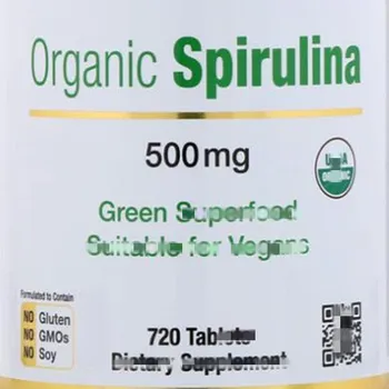 

Organic spirulina 500mg, vitamins,720 PCS