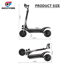  Free Shipping Quickwheel Explorers 11 Inch 60V 5600w Dual Motor 85Km/h Powerful Adult Foldable Off Road Electric Scooters 