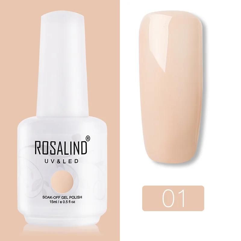 RH01 ROSALIND Гель-лак гибридные лаки для ногтей Маникюр УФ светодиодный полуперманентный гель для ногтей впитывающий Гель-лак базовое верхнее покрытие 15 мл цвет - Цвет: RH01