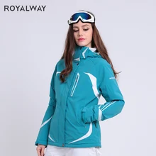 ROYALWAY открытый спортивный лыжный костюм для женщин Зимний теплый ветрозащитный водонепроницаемый сноуборд куртки Лавина Поисково-спасательная система