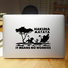 Hakuna Matata Король Лев наклейка для ноутбука для Macbook Наклейка Pro Air retina 11 12 13 14 15 Mi huawei Mac Book наклейка для ноутбука