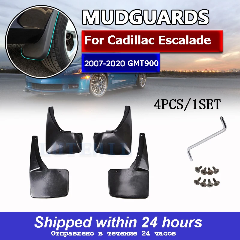 

Mudflaps Splash Guards Mud Flap Car Mud Flaps For Cadillac Escalade 2007 - 2020 GMT900 Mudguards Fender 2008 2009 2010 2011 2012