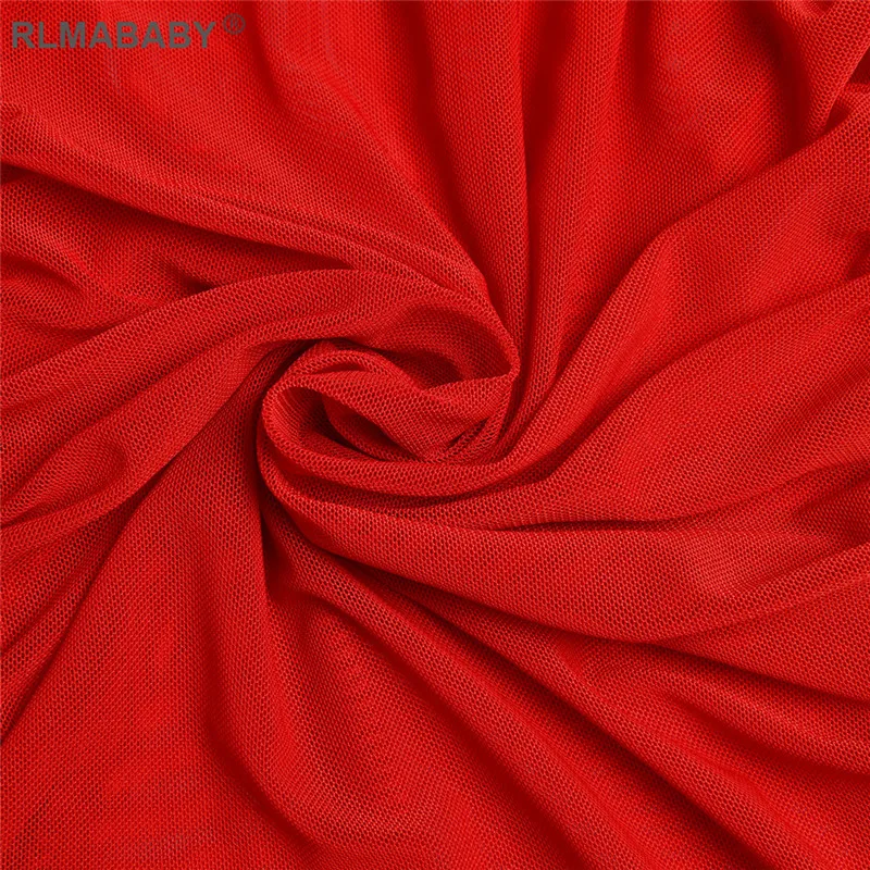 Летние rlmababy пляжные вечерние пикантные сетчатые юбки прозрачные длинные макси Прозрачные юбки Высокая Талия Ruched прозрачные Клубные юбки красного цвета