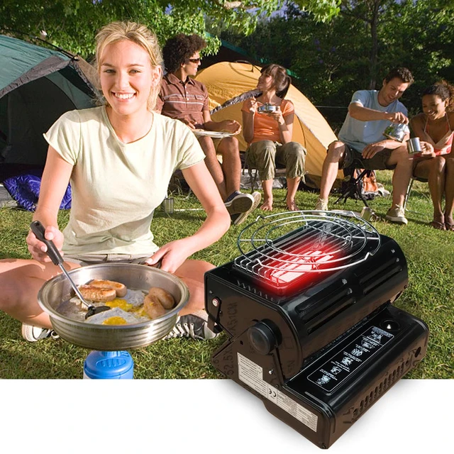 Portable Outdoor Gas Heater Multifunctional Gas Heater Ceramic Heater  Adjustable Iron Stove Heater For Outdoors Camping