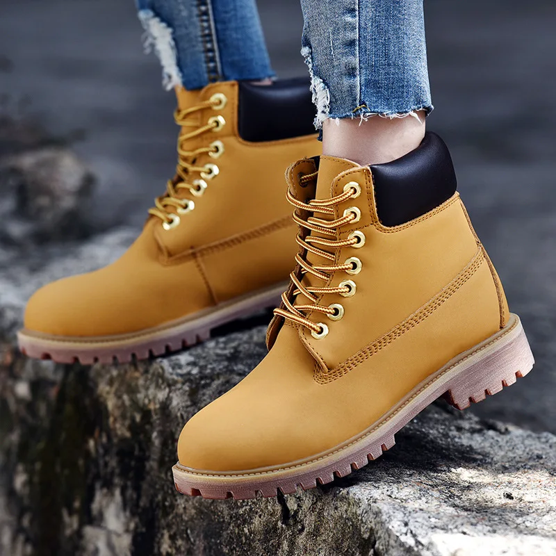 

Autumn And Winter Worker Boots Men And Women New Style Cotton Boots Hight-top plus Velvet Martin Boots Men's Outdoor Workwear Wo