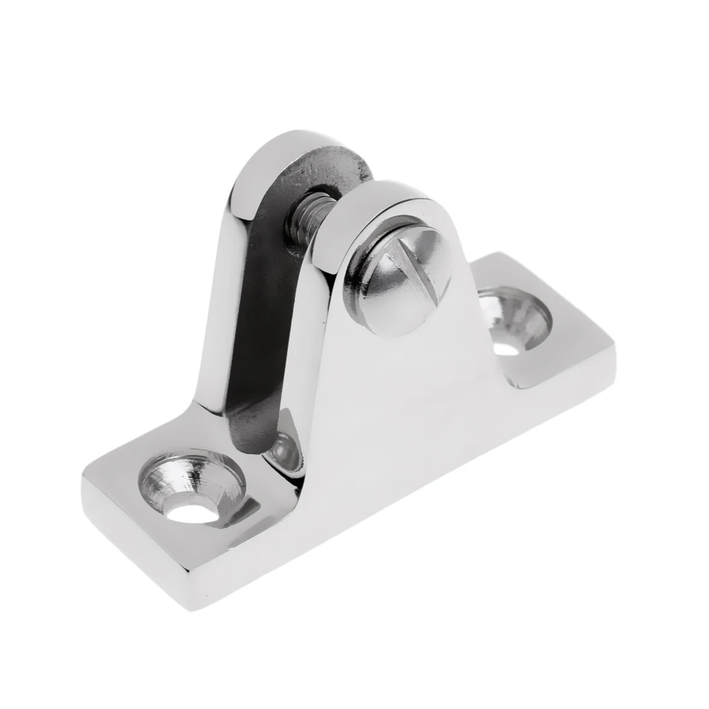1 Pcs Polished Silver Marine Boat Deck Hinge Mount For Bimini Top Stainless Steel Fitting Hardware