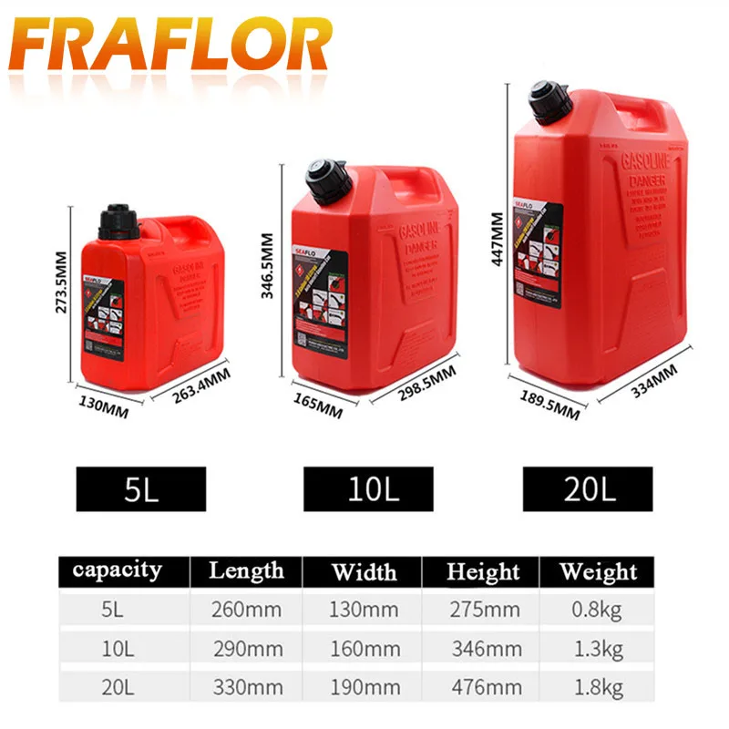 Plastic Spare Fuel Cans petrol can 5L 10L 20L For Oil Diesel Gasoline Container Jerrycan Oil Motorcycle Car