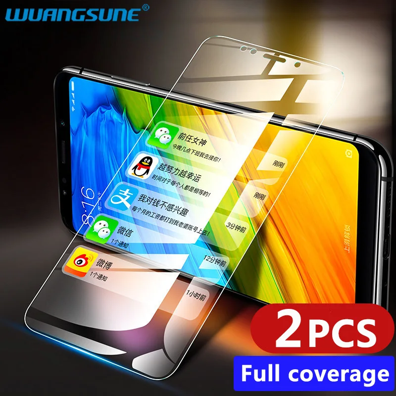 2 шт для Xiaomi Redmi Note 7 6 5 A1Full Cover защита экрана закаленное стекло Pro 6A 5A plus Защитная