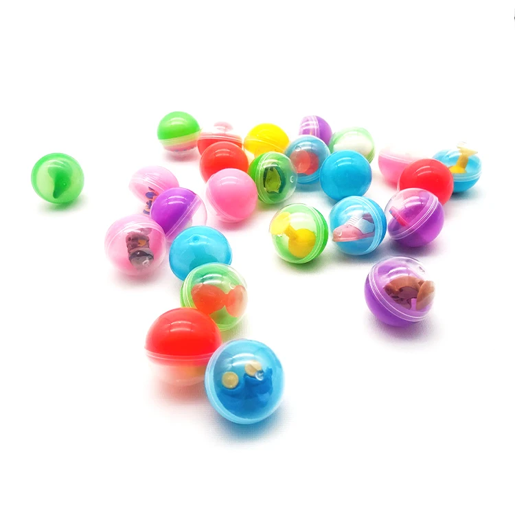 

100pc/pack 3.2cm Transparent Plastic Ball Capsule Toys With Inside Rubber Or Plastic Figure Mini Dolls For Vending Machine