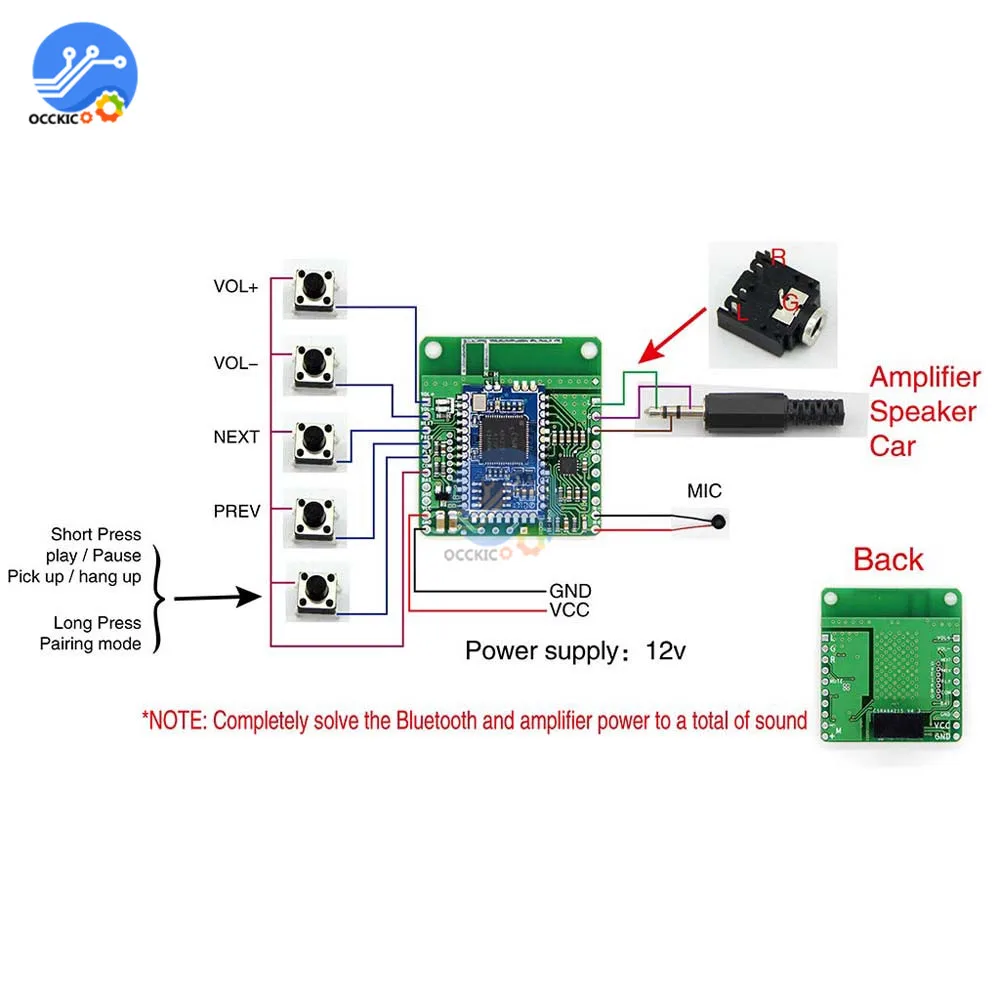 Аудио модуль CSRA64215 Bluetooth 4 2 без изоляции постоянного тока потерь мощности музыка