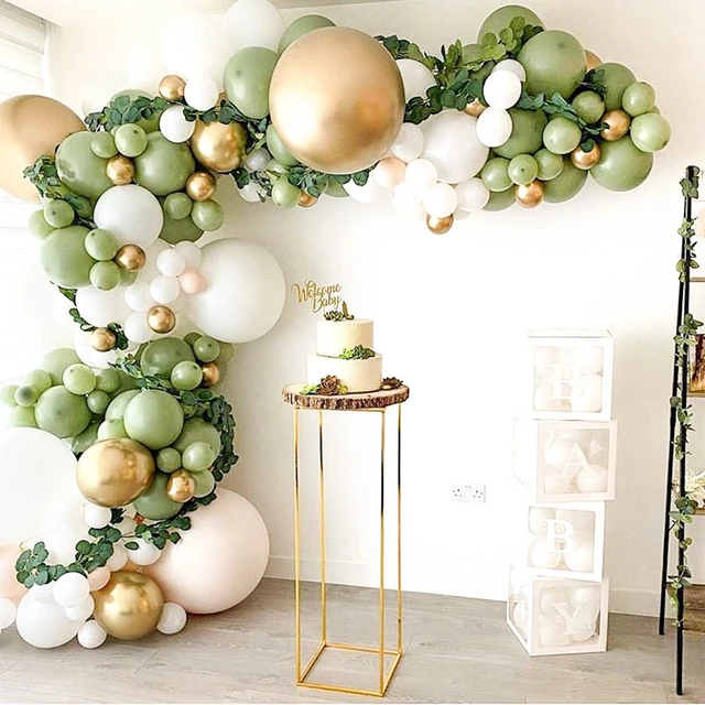 Ensemble de guirxiété d'arche de ballon vert et blanc, fête à thème safari  dans la jungle, décor de douche de bébé, décorations de fête d'anniversaire  pour enfants, Apk Bos - AliExpress