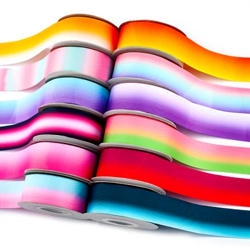 

New 50 Yards Gradual Color Japanese Cartoon Printed Grosgrain,Satin Ribbon