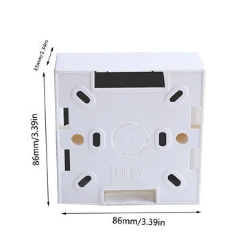 

86*86*34mm Switch Box PVC Flame Retardant Single Wall Socket Cassette Panel Base Junction Box Socket Back Box