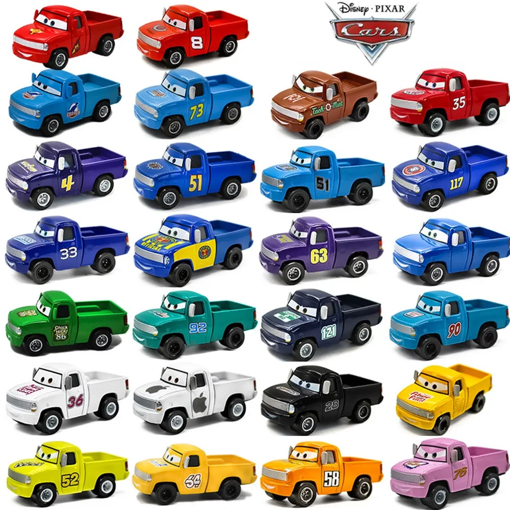 

Disney Pixar Cars Lightning McQueen No.101 No.35 No.92 Commander Pickup Truck 1:55 Diecast Metal Alloy Toy Car Model Kids Gift
