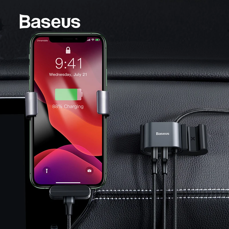 

Baseus 3A USB Cable for iPhone Xr 8 Dual USB A Ports Charging Wire for iPhone 11 Pro Type-C Micro Data Cabo USB Car Rear Seat