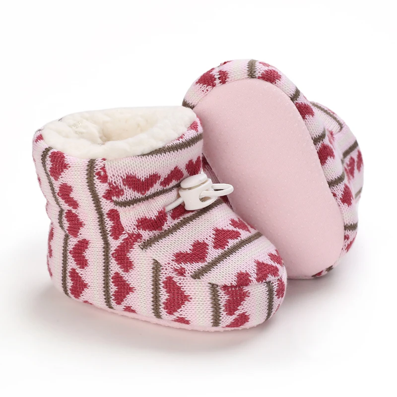 Baby Winter Boots Infant Toddler Newborn Cute Solid Color Wool For Girl Boy First Walkers Keep Warm Snowfield Booties