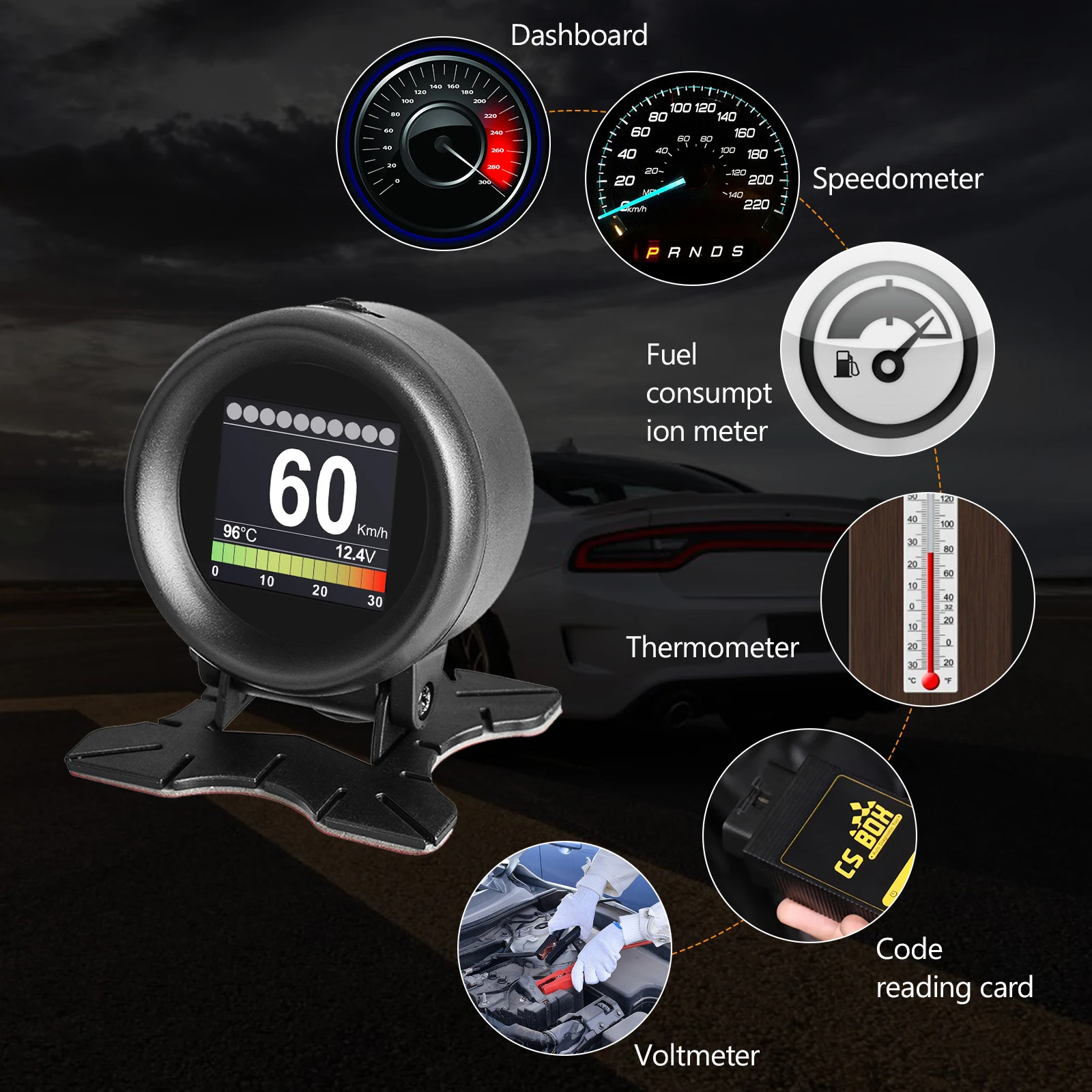 Автомобильный бортовой компьютер AUTOOL X60 считыватель кодов двигателя Obd2 Ii