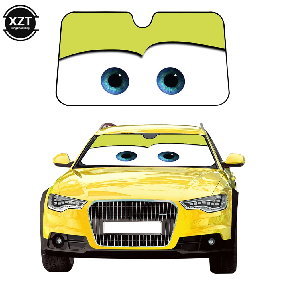 Cartoon Window Foils Eye Pixar Heated Windshield Sunshade 130x70cm Car Front Window Visor Car Solar Protect 5 Colors car sunshade windshield sunshade windshield sun shade
