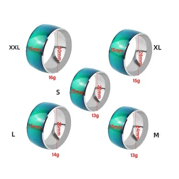 Different temperature sense discolor penis lock ball bondage cock ring male large size metal delay ejaculation Sex Toy man 6