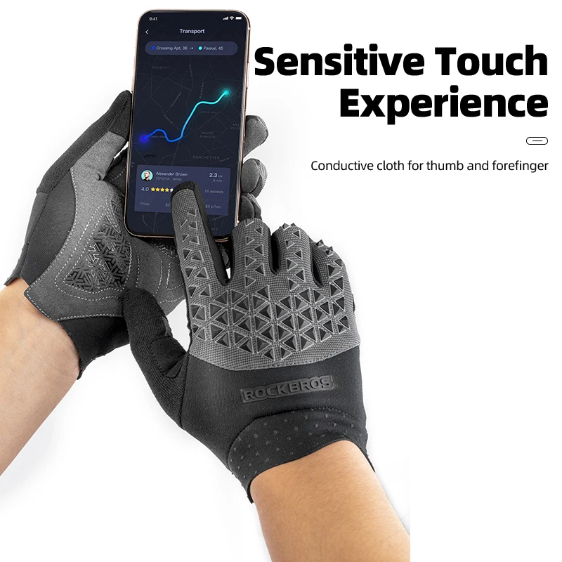 ROCKBROS Cycling Gloves Bicycle MTB Gloves Long Finger Road Bike Comfortable Cycling Equipment Motobike Accessory